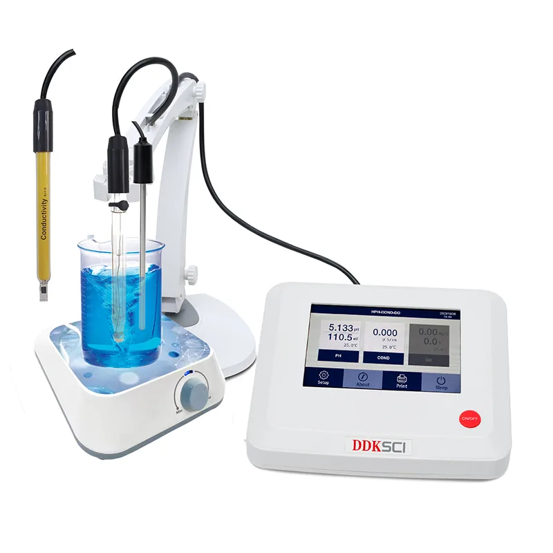 Layar Sentuh Pengukur Suhu pH Benchtop
