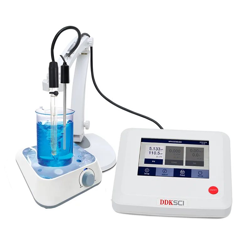 Layar Sentuh Pengukur pH Benchtop